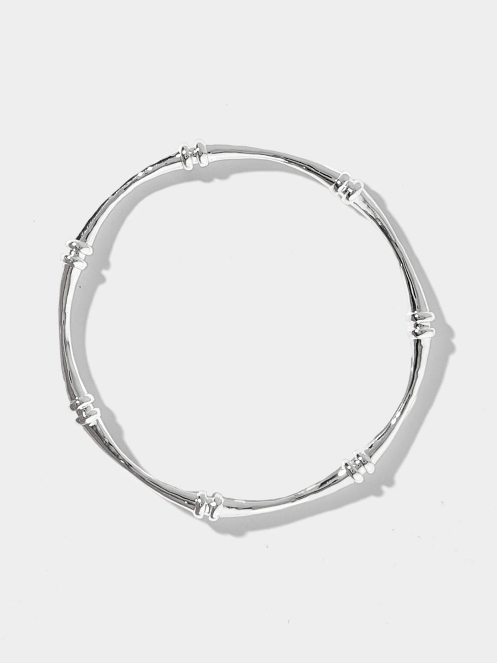 Allie + Bess Elm Bangle Silver 65mm